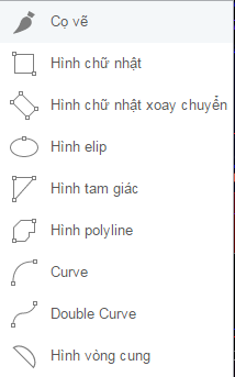 Các công vụ vẽ các loại hình dạng